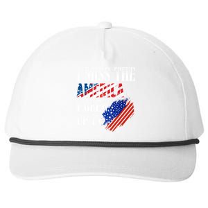 I Miss The America I Grew Up In Distress American Flag Gift Snapback Five-Panel Rope Hat