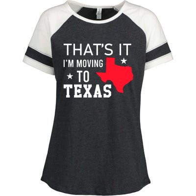 Im Moving To Texas Enza Ladies Jersey Colorblock Tee