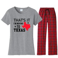 Im Moving To Texas Women's Flannel Pajama Set