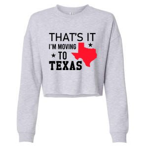 Im Moving To Texas Cropped Pullover Crew