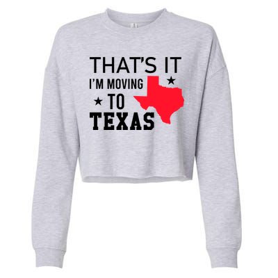 Im Moving To Texas Cropped Pullover Crew
