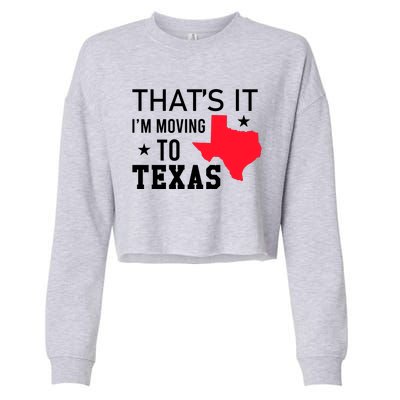 Im Moving To Texas Cropped Pullover Crew