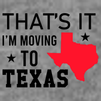 Im Moving To Texas Cropped Pullover Crew