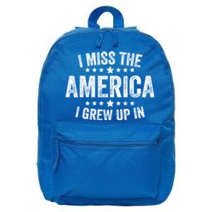 I Miss The America I Grew Up In Funny Usa Patriotic American Gift 16 in Basic Backpack