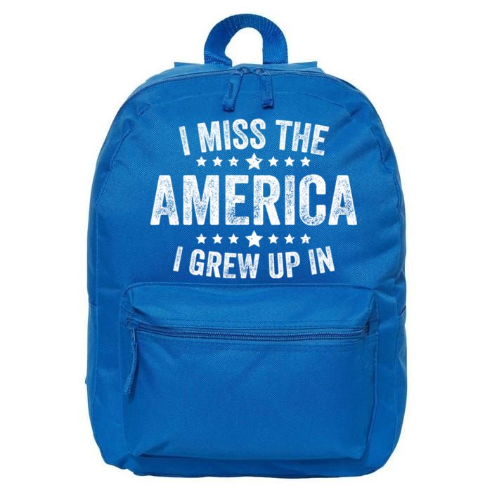 I Miss The America I Grew Up In Funny Usa Patriotic American Gift 16 in Basic Backpack