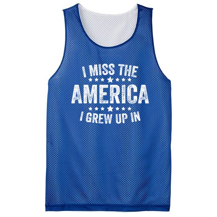 I Miss The America I Grew Up In Funny Usa Patriotic American Gift Mesh Reversible Basketball Jersey Tank