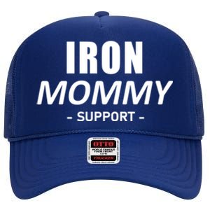 Iron Mommy Triathlon Mom Support Mother Great Gift High Crown Mesh Back Trucker Hat