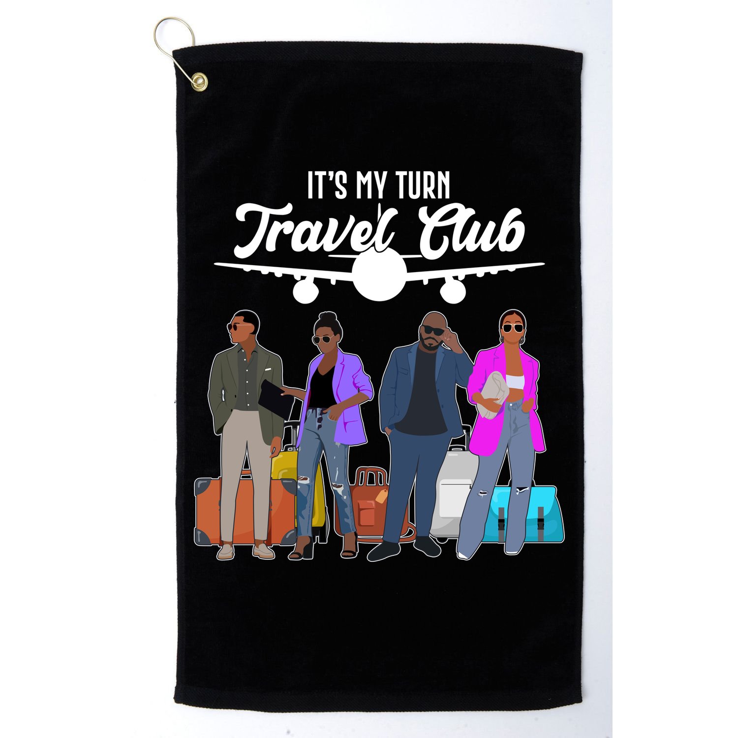 It's My Turn Travel Club Traveling Black African American Men And Women Golf Towel