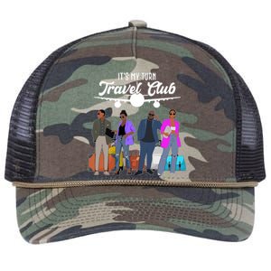 It's My Turn Travel Club Traveling Black African American Men And Women Retro Rope Trucker Hat Cap