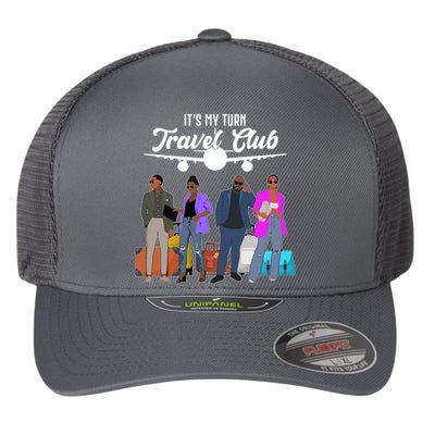 It's My Turn Travel Club Traveling Black African American Men And Women Flexfit Unipanel Trucker Cap