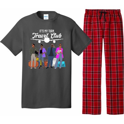 It's My Turn Travel Club Traveling Black African American Men And Women Pajama Set