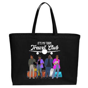 It's My Turn Travel Club Traveling Black African American Men And Women Cotton Canvas Jumbo Tote