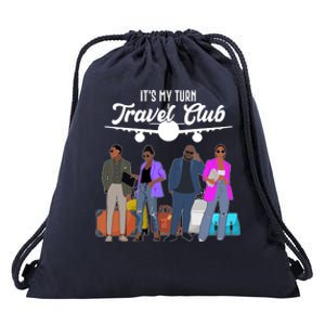 It's My Turn Travel Club Traveling Black African American Men And Women Drawstring Bag