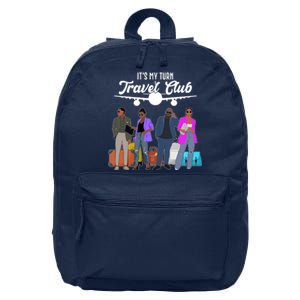 It's My Turn Travel Club Traveling Black African American Men And Women 16 in Basic Backpack