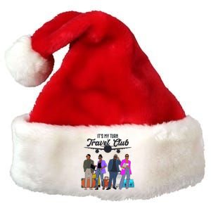 It's My Turn Travel Club Traveling Black African American Men And Women Premium Christmas Santa Hat