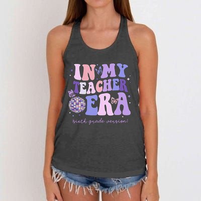 In My Teacher Era Sixth Grade Version 6th Grade Teacher Era Women's Knotted Racerback Tank