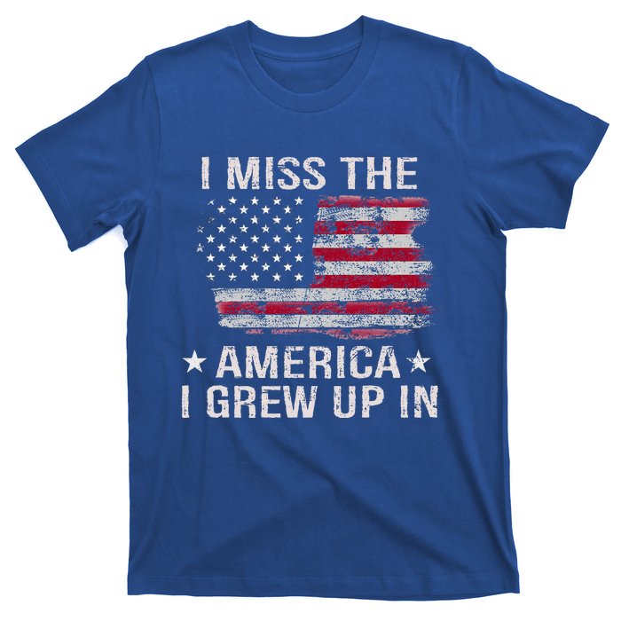 I Miss The America I Grew Up In Vintage American Usa Flag T-Shirt