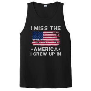 I Miss The America I Grew Up In Grunge Old Usa Flag Meaningful Gift PosiCharge Competitor Tank