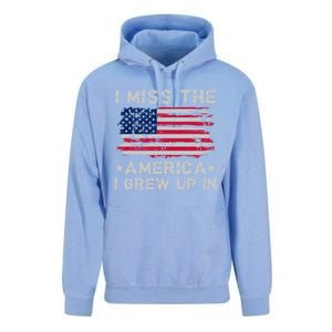 I Miss The America I Grew Up In Grunge Old Usa Flag Meaningful Gift Unisex Surf Hoodie