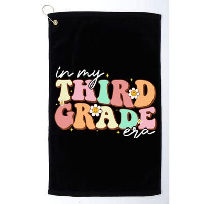 In My Third Grade Era Retro Back To School Teacher Student Platinum Collection Golf Towel