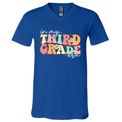 In My Third Grade Era Retro Back To School Teacher Student V-Neck T-Shirt