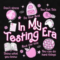 In My Testing Era Teachers Student Rock The Test Testing Day Ladies PosiCharge Tri-Blend Wicking Tank