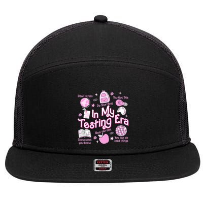 In My Testing Era Teachers Student Rock The Test Testing Day 7 Panel Mesh Trucker Snapback Hat