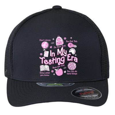 In My Testing Era Teachers Student Rock The Test Testing Day Flexfit Unipanel Trucker Cap