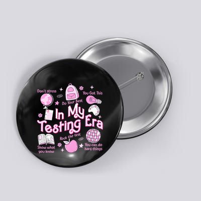 In My Testing Era Teachers Student Rock The Test Testing Day Button