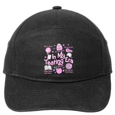 In My Testing Era Teachers Student Rock The Test Testing Day 7-Panel Snapback Hat