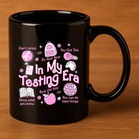 In My Testing Era Teachers Student Rock The Test Testing Day 11oz C Handle Ceramic Mug