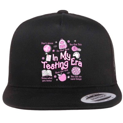 In My Testing Era Teachers Student Rock The Test Testing Day Flatbill Hat