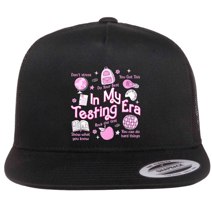 In My Testing Era Teachers Student Rock The Test Testing Day Flatbill Hat