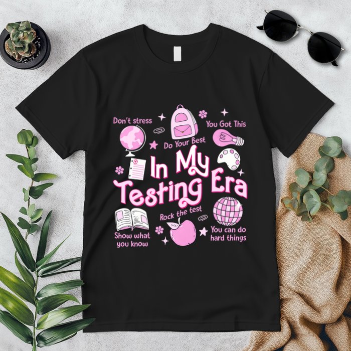 In My Testing Era Teachers Student Rock The Test Testing Day Premium T-Shirt