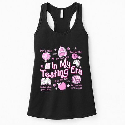 In My Testing Era Teachers Student Rock The Test Testing Day Womens Tank Top