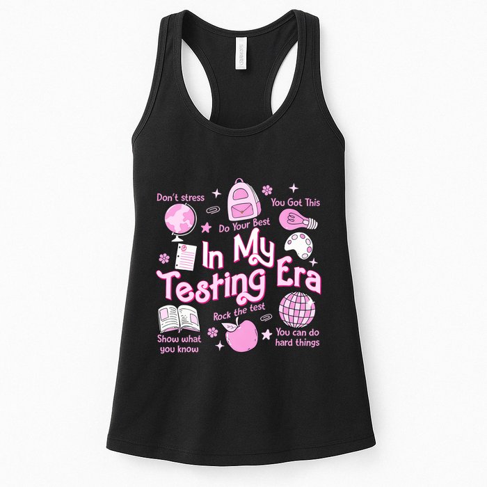 In My Testing Era Teachers Student Rock The Test Testing Day Womens Tank Top