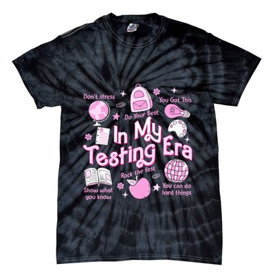 In My Testing Era Teachers Student Rock The Test Testing Day Tie-Dye T-Shirt