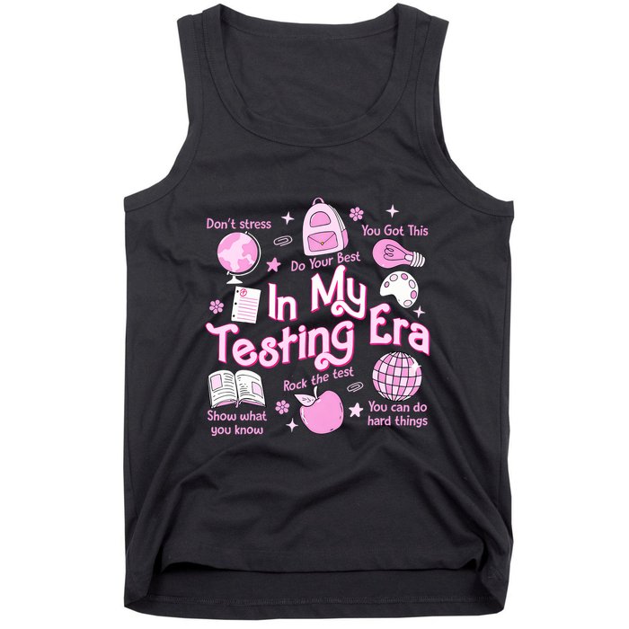 In My Testing Era Teachers Student Rock The Test Testing Day Tank Top