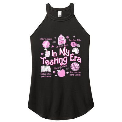 In My Testing Era Teachers Student Rock The Test Testing Day Women's Perfect Tri Rocker Tank