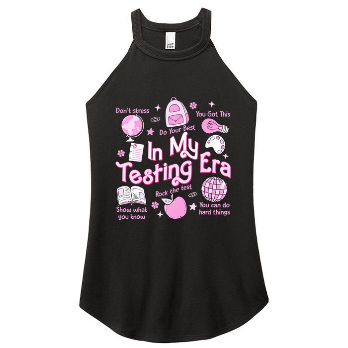 In My Testing Era Teachers Student Rock The Test Testing Day Women's Perfect Tri Rocker Tank