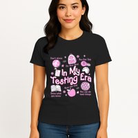 In My Testing Era Teachers Student Rock The Test Testing Day Womens T-Shirt