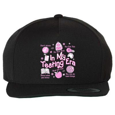 In My Testing Era Teachers Student Rock The Test Testing Day Wool Snapback Cap