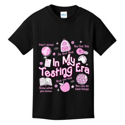 In My Testing Era Teachers Student Rock The Test Testing Day Kids T-Shirt