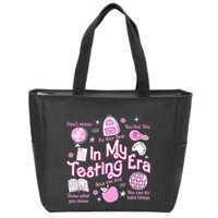 In My Testing Era Teachers Student Rock The Test Testing Day Zip Tote Bag