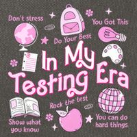 In My Testing Era Teachers Student Rock The Test Testing Day Cotton Canvas Backpack