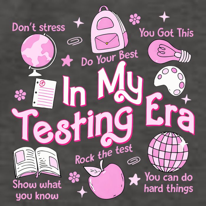 In My Testing Era Teachers Student Rock The Test Testing Day Vector Backpack