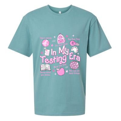 In My Testing Era Teachers Student Rock The Test Testing Day Sueded Cloud Jersey T-Shirt
