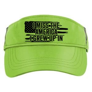 I Miss The America I Grew Up In Retro Distressed Us Flag Funny Gift Adult Drive Performance Visor