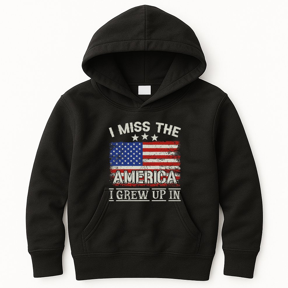 I Miss The America I Grew Up In Vintage American Kids Hoodie