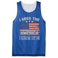 I Miss The America I Grew Up In Vintage American Usa Flag Gift Mesh Reversible Basketball Jersey Tank